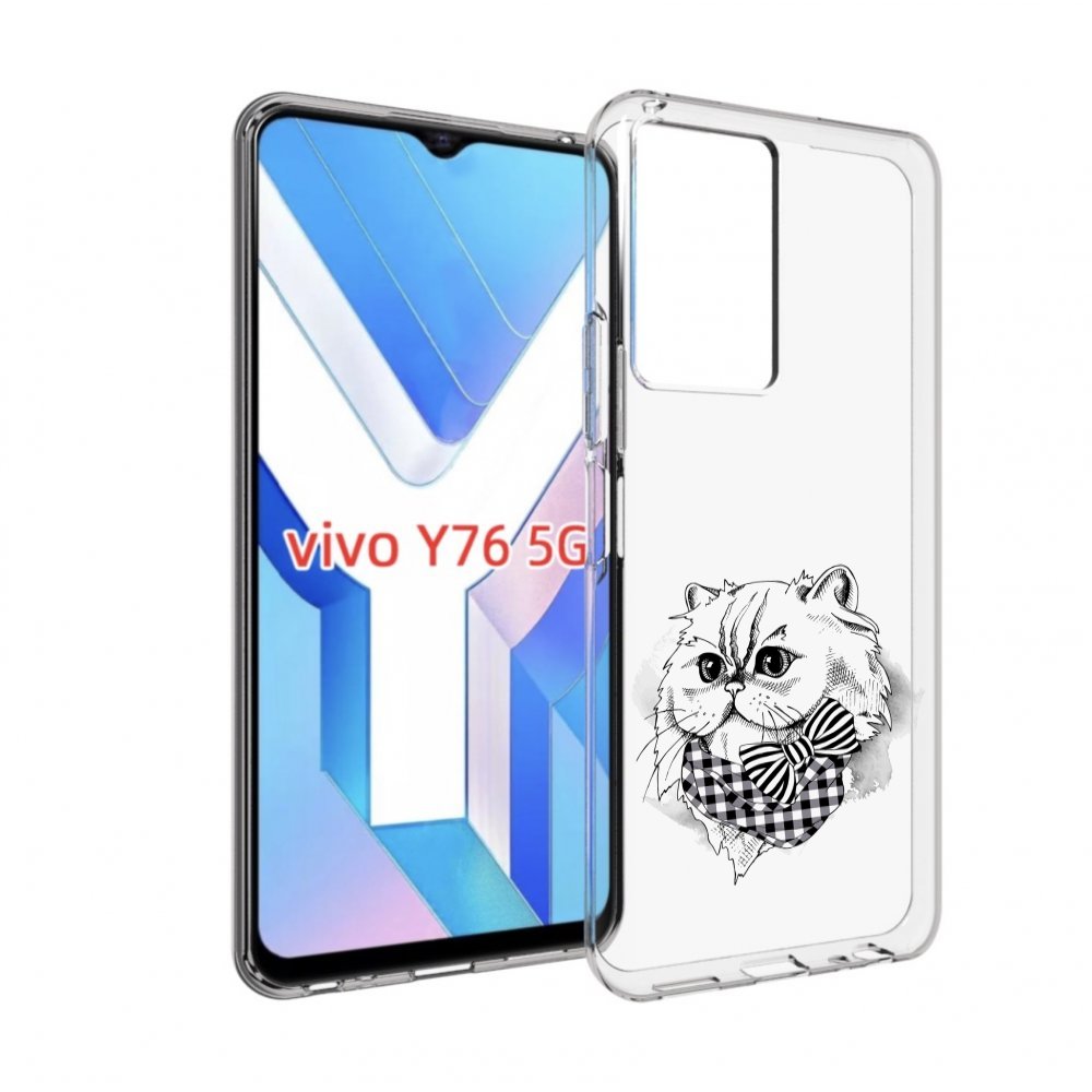 

Чехол MyPads нарисованная красивая кошечка для Vivo Y76 5G, Прозрачный, Tocco