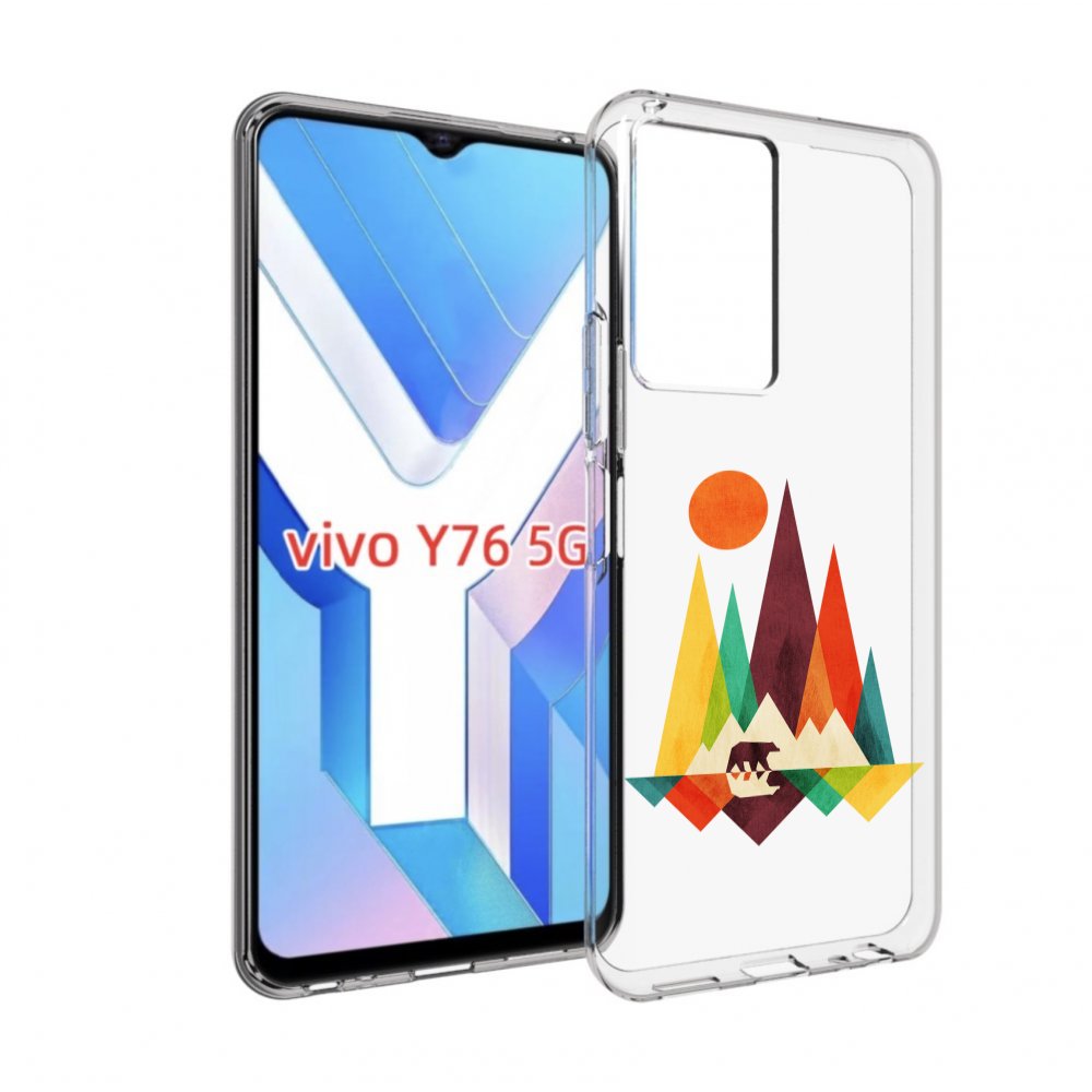 

Чехол MyPads нарисованные горы с медведем для Vivo Y76 5G, Прозрачный, Tocco