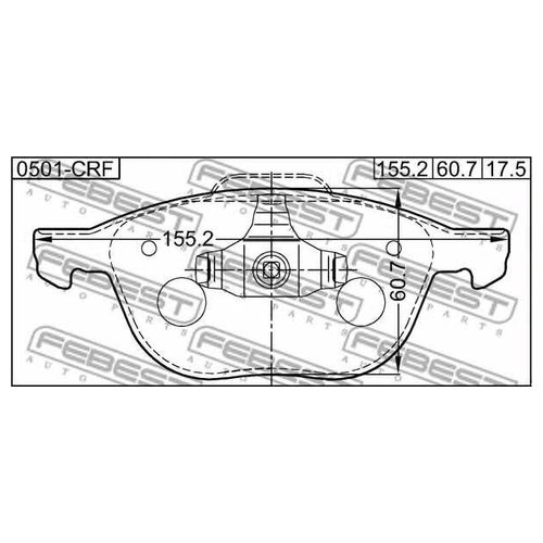 

КомплектпереднихтормозныхколодокFebest0501crf