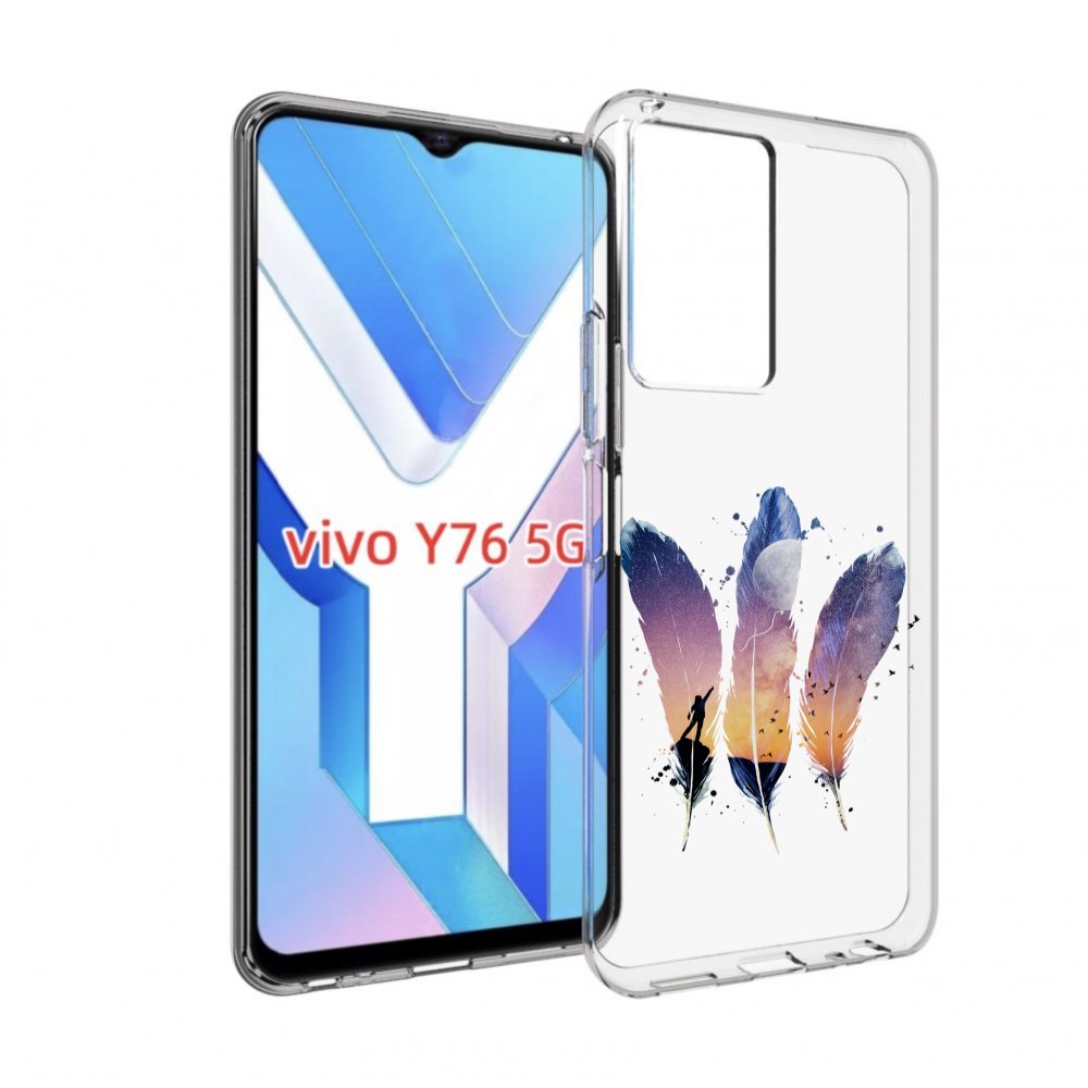 

Чехол MyPads небесные перья для Vivo Y76 5G, Прозрачный, Tocco