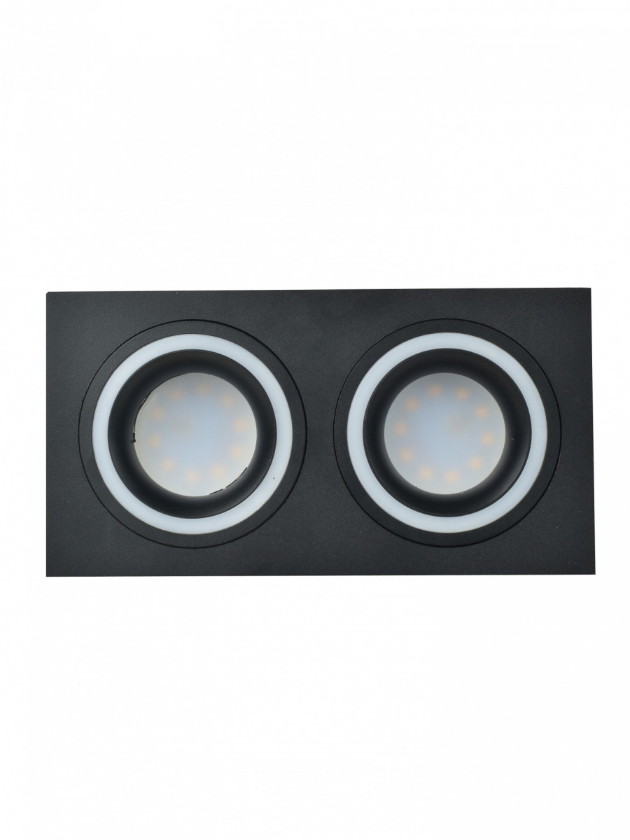 

VEGA 2272BL Светильник встраиваемый, цвет черный, 2*GU10 220V, L 175mm C 92mm H 70mm