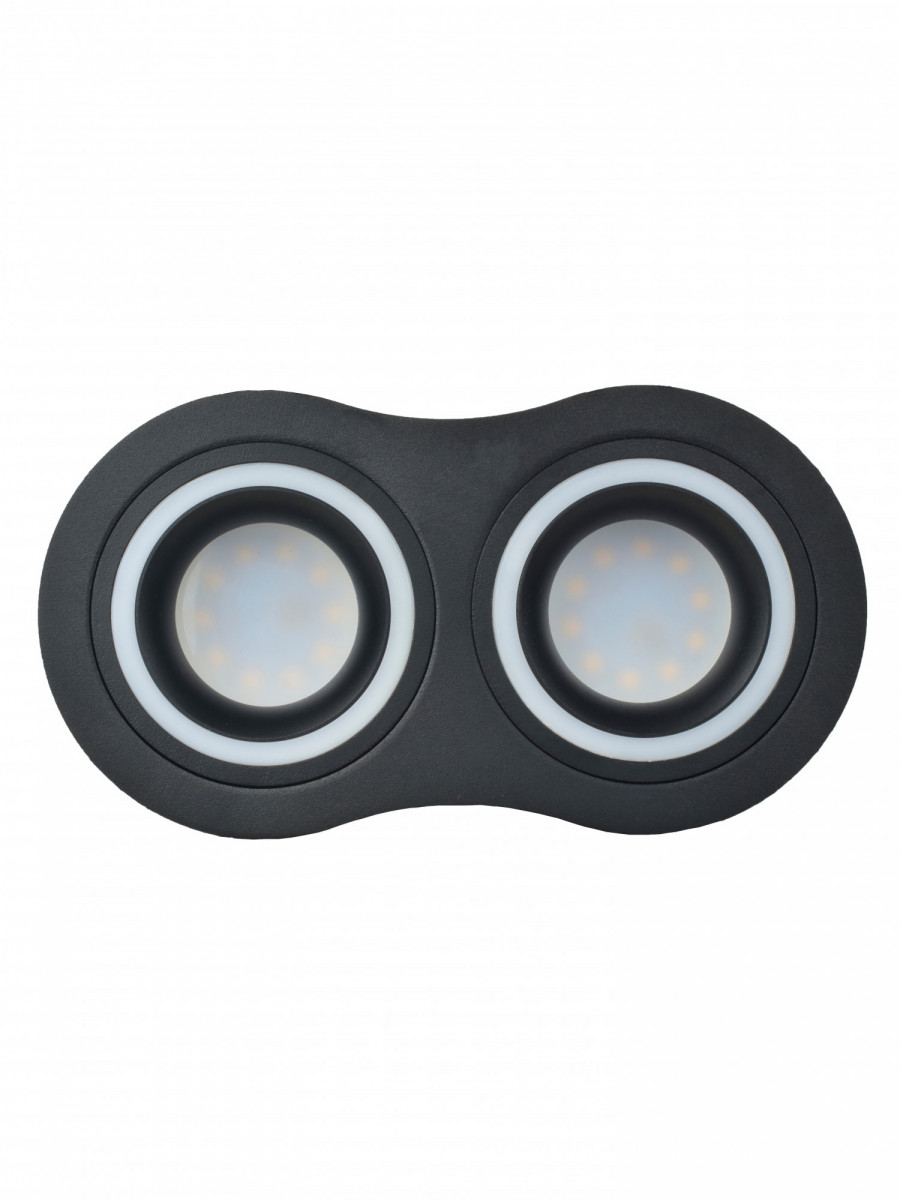 

VEGA 2274BL Светильник встраиваемый, цвет черный, 2*GU10 220V, L 175mm C 95mm H 75mm