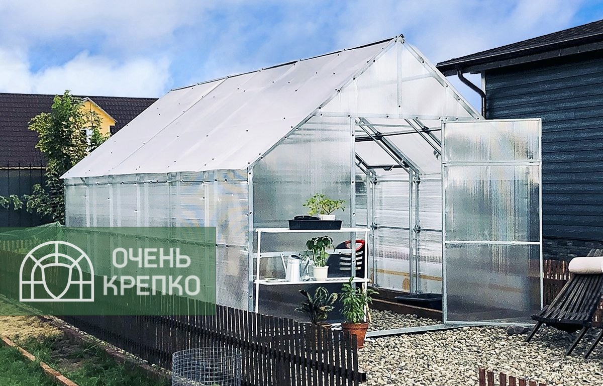 

Теплица Алтайская сказка 3м (6 / 10st / Премиум / 3), Прозрачный, Двускатные