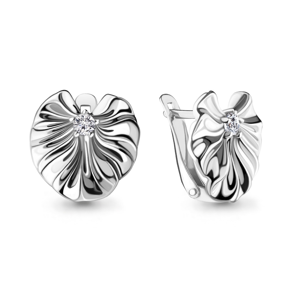 

Серьги из серебра с фианитом Aquamarine 46180А_925_р, 46180А_925_р