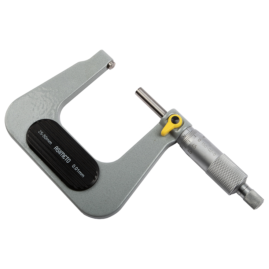 Микрометр ASIMETO 150-02-0 для изм. лист. металла 0,01 мм 25-50 мм глубина 50 мм тип A