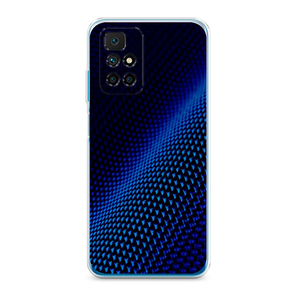 фото Силиконовый чехол "синий карбон" на xiaomi redmi note 11 4g china awog