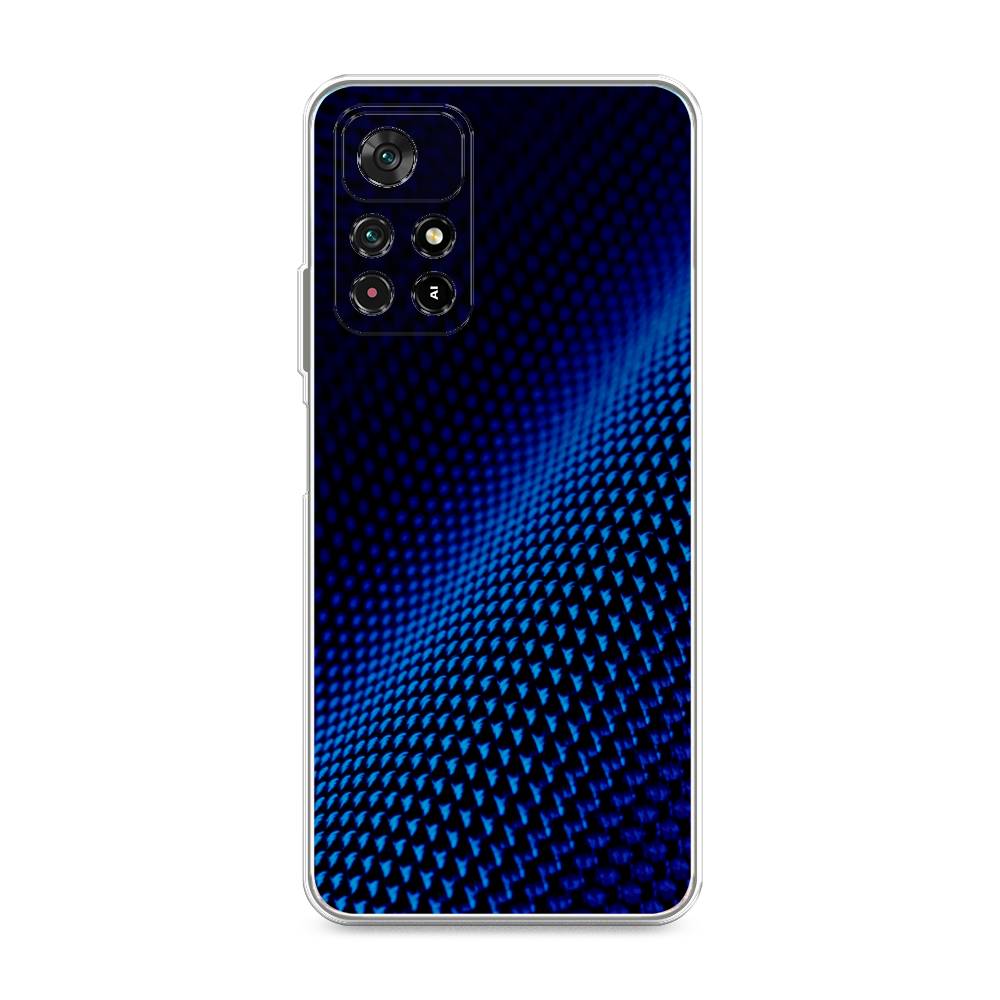 фото Силиконовый чехол "синий карбон" на xiaomi redmi note 11 5g awog