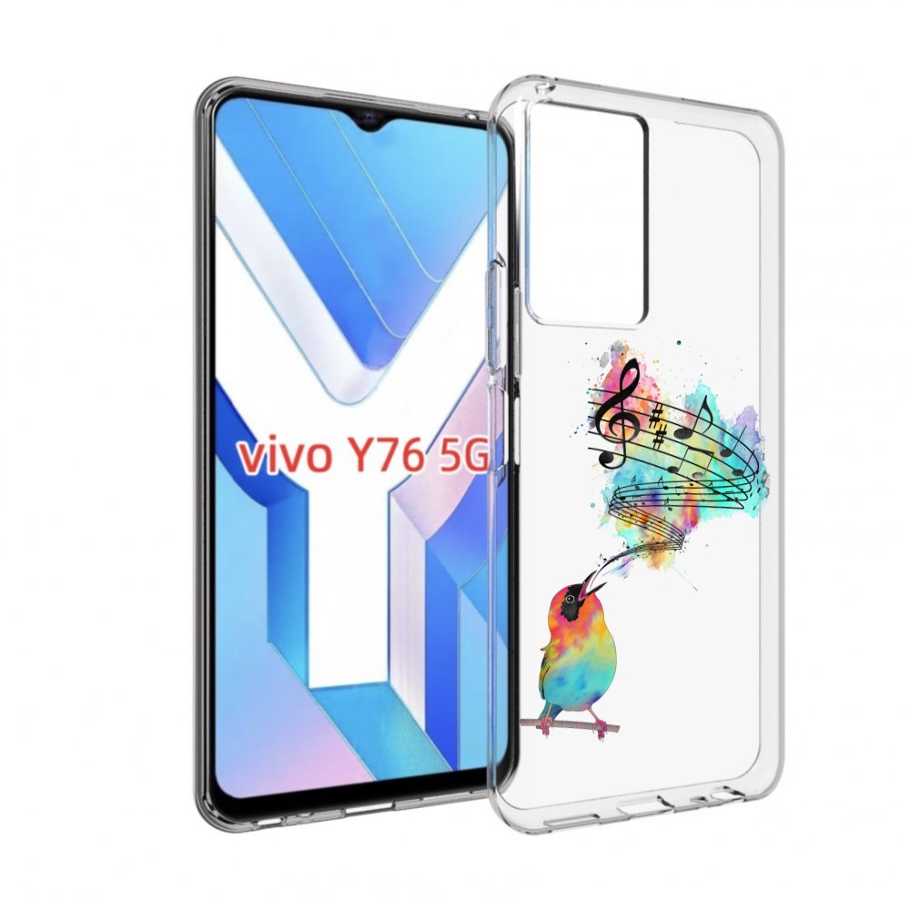 

Чехол MyPads певчая птичка для Vivo Y76 5G, Прозрачный, Tocco