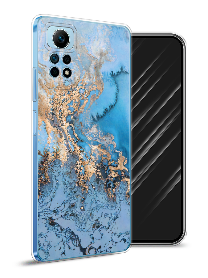 

Чехол Awog на Redmi Note 12 Pro 4G "Морозная лавина синяя", Серебристый, 319050-3