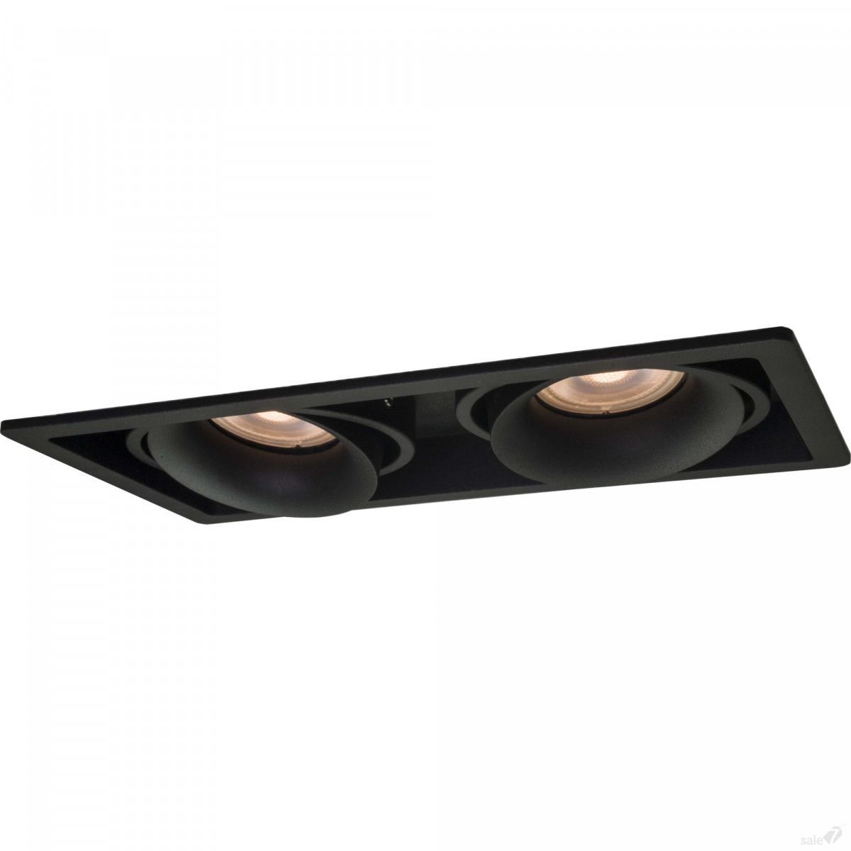 

VEGA 402BL Светильник встраиваемый, цвет черный, 2*GU10 220V, L 198mm C 105mm H 70mm