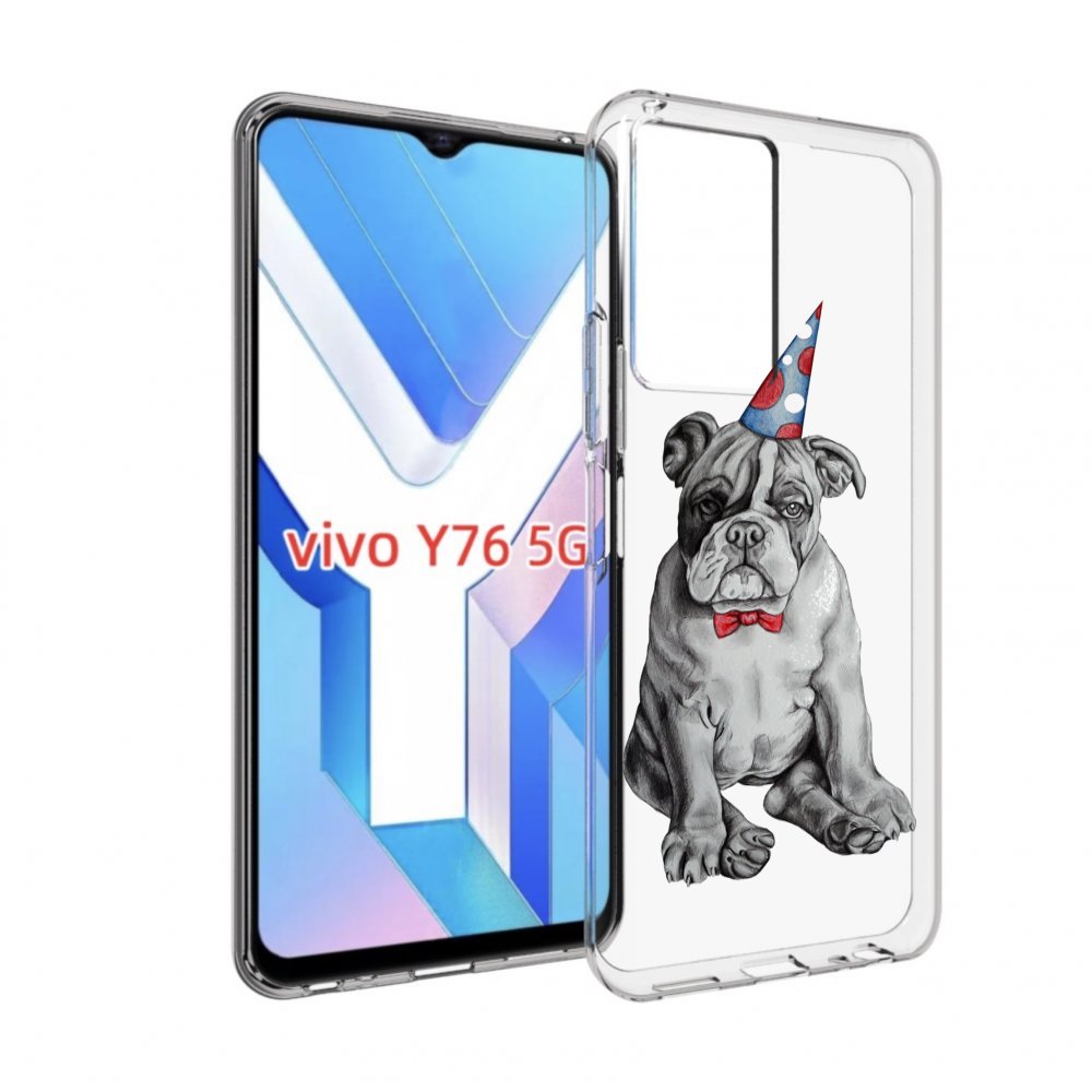

Чехол MyPads праздничный щенок для Vivo Y76 5G, Прозрачный, Tocco