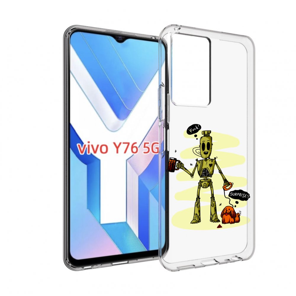

Чехол MyPads прикольный робот для Vivo Y76 5G, Прозрачный, Tocco