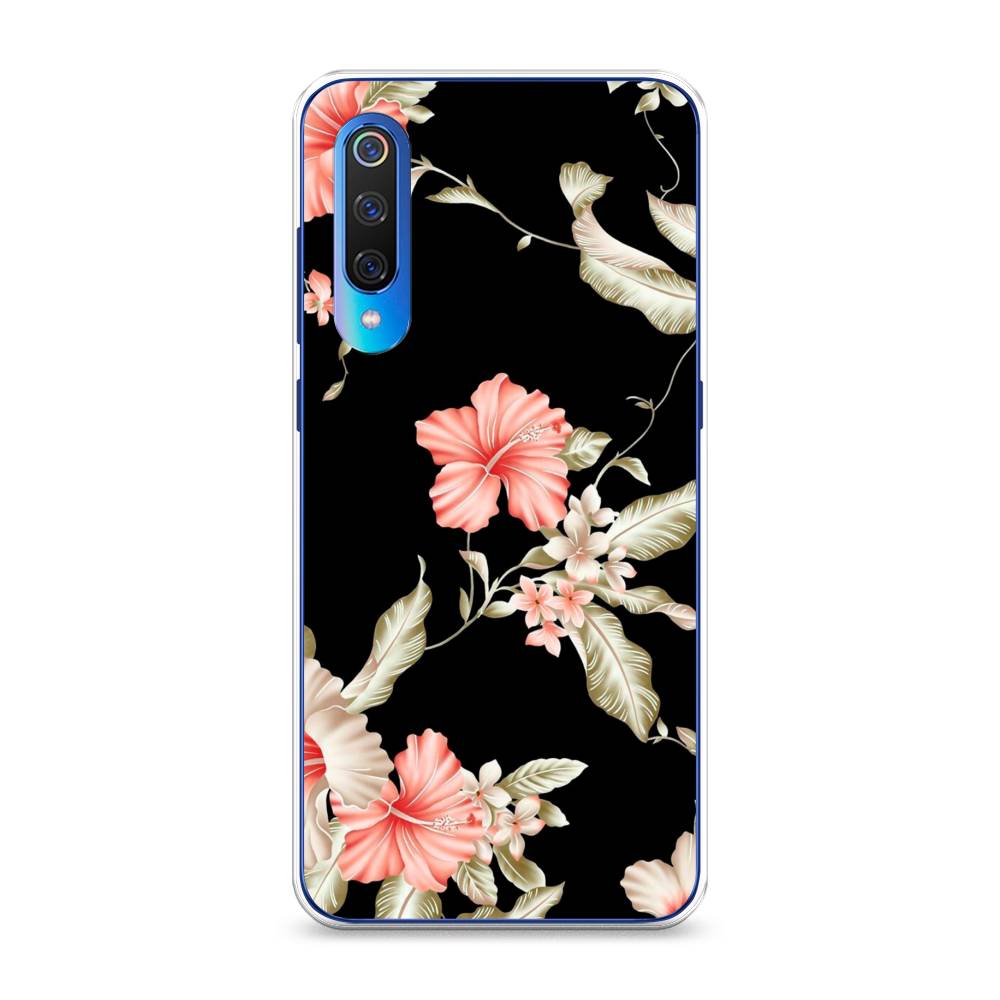 

Чехол Awog на Xiaomi Mi 9 "Цветы на черном", Разноцветный, 34850-8