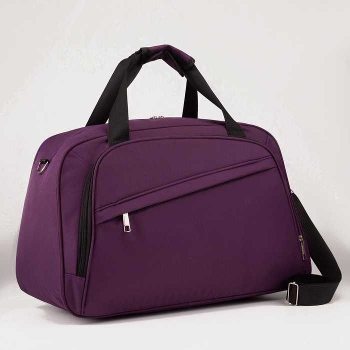 Дорожная сумка женская Sima-land 7478450 фиолетовая , 54х20х32 см