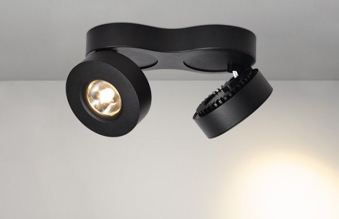 

VEGA L0112BL Светильник встраиваемый светодиодный LED CREE 2*12W 3000K 60гр, цвет черный,