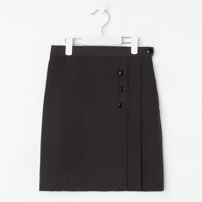 Школьная юбка для девочки, чёрный, рост 146