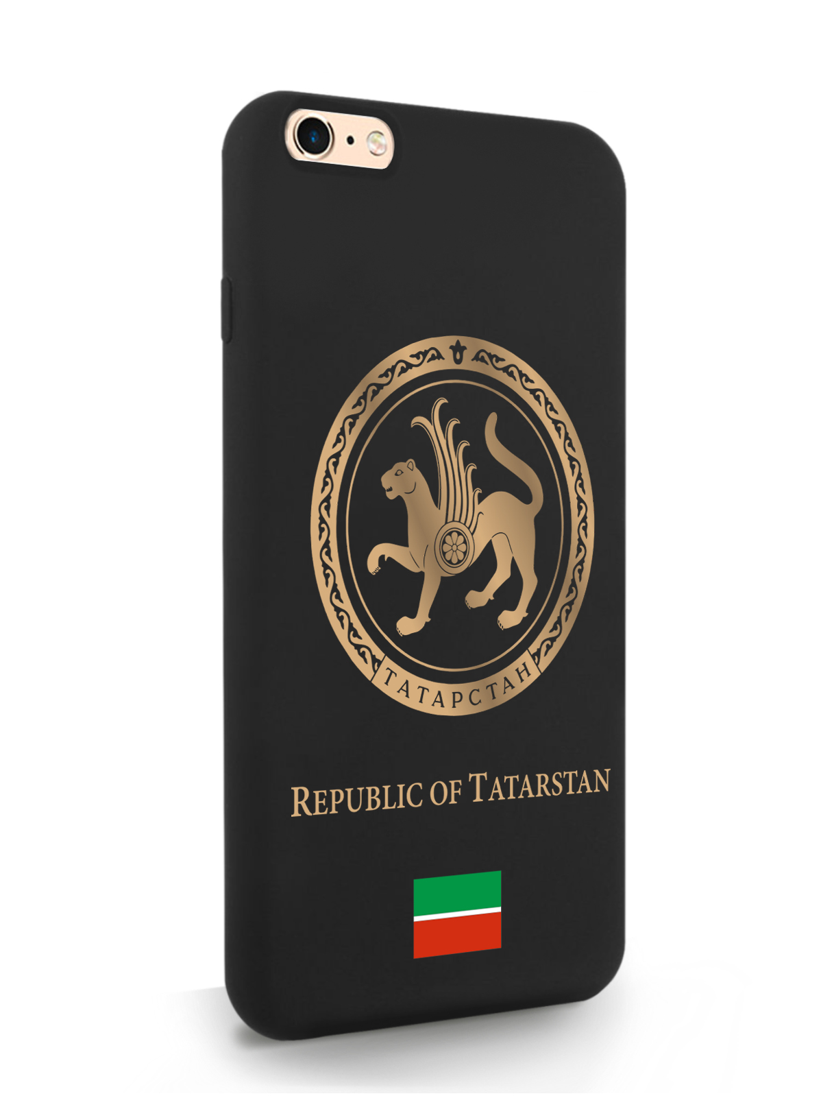 

Чехол SignumCase для iPhone 6/6s Plus Золотой Герб Татарстана, черный, Золотистый;черный