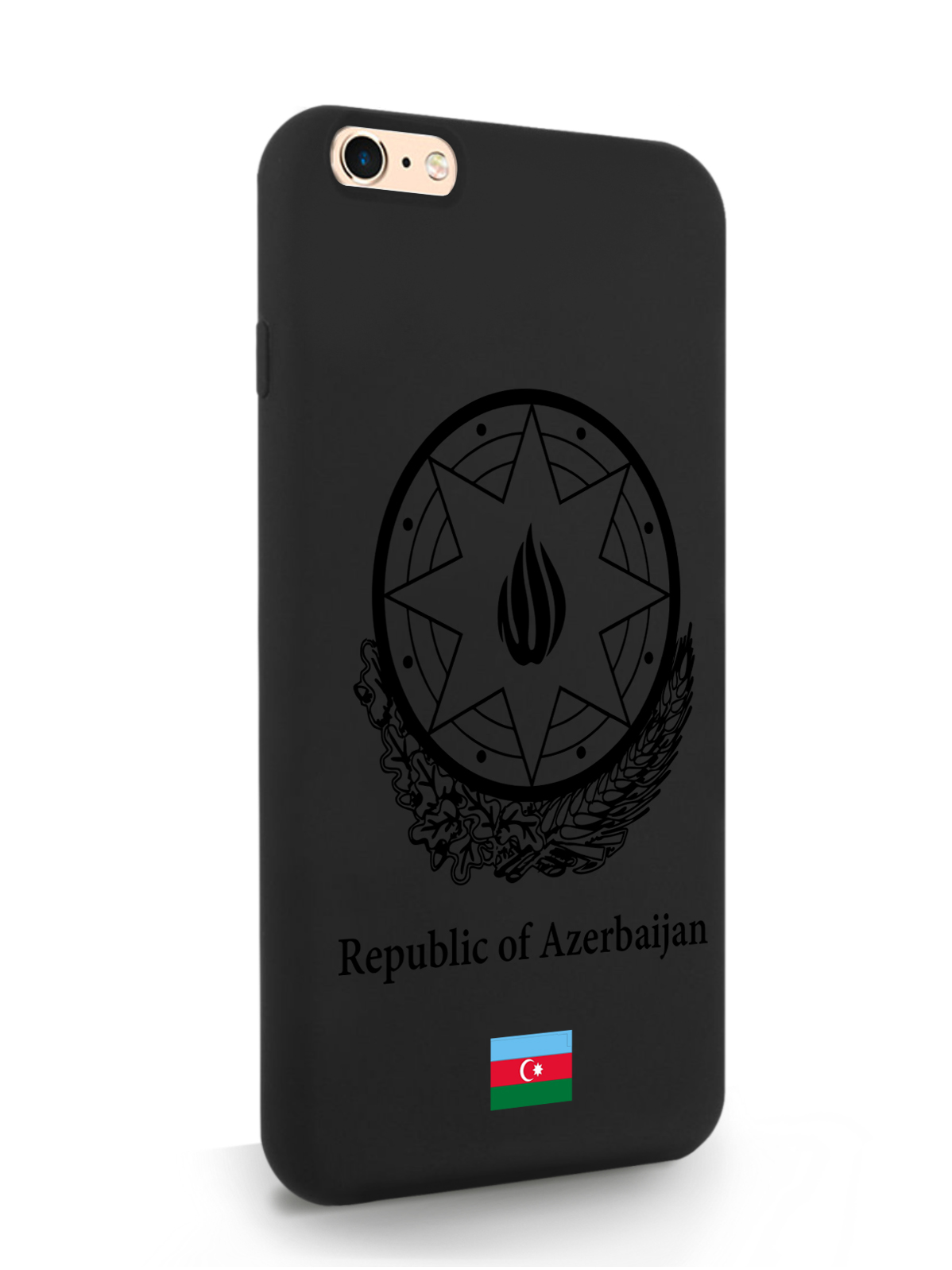 

Чехол SignumCase для iPhone 6/6s Plus, черный лаковый Герб Азербайджана, черный