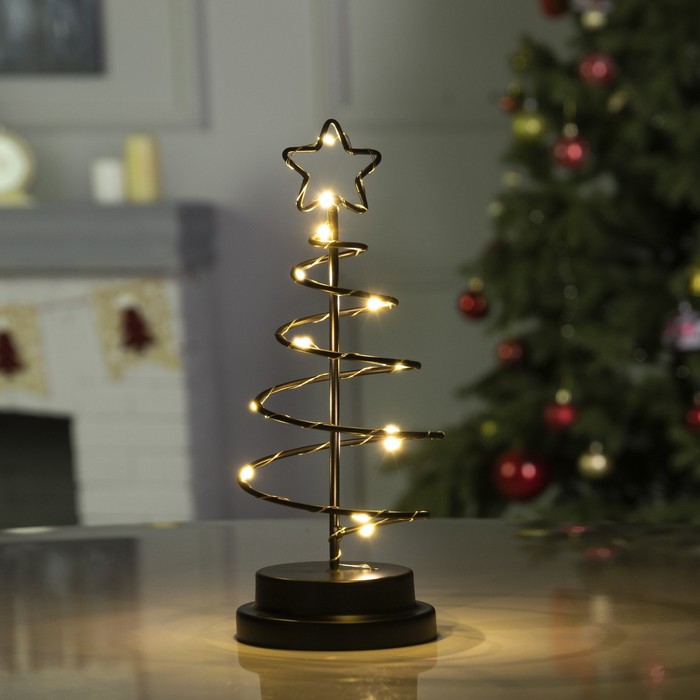 

Световая фигура Luazon Lighting Елка черная 9143341 белый теплый, Елка черная