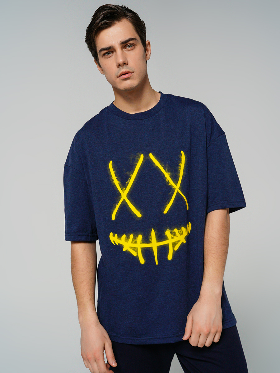 

Футболка мужская 79076 ТВОЕ синяя 2XL, 79076