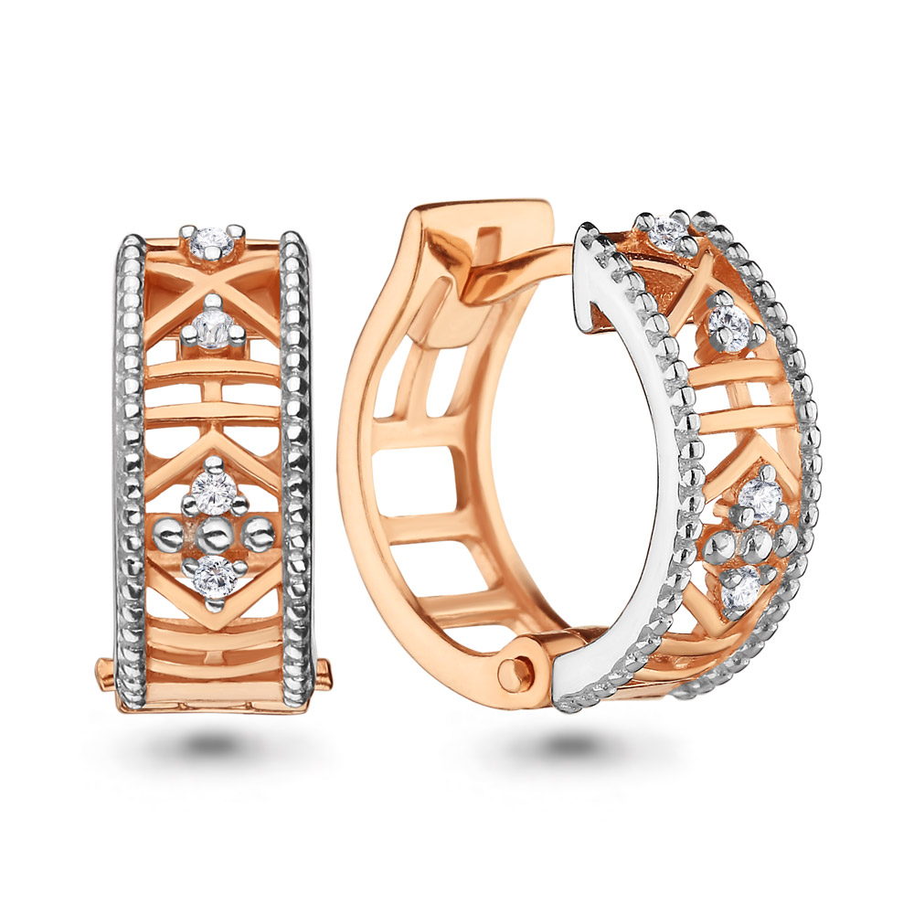 

Серьги из серебра с фианитом Aquamarine 46200А_925_з, 46200А_925_з