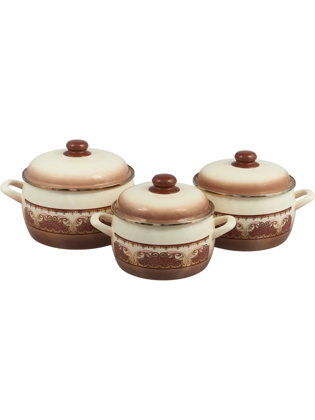 

Набор кастрюль METROT Терракот эмаль 6 предметов 7323