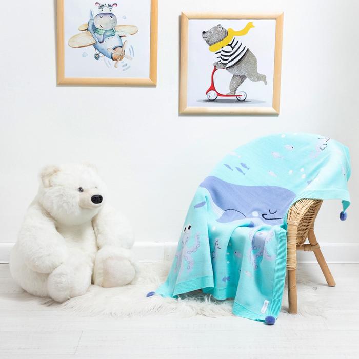 

Крошка Я Sea friends, 90х90 см, голубой, Sea friends, 90х90 см, голубой