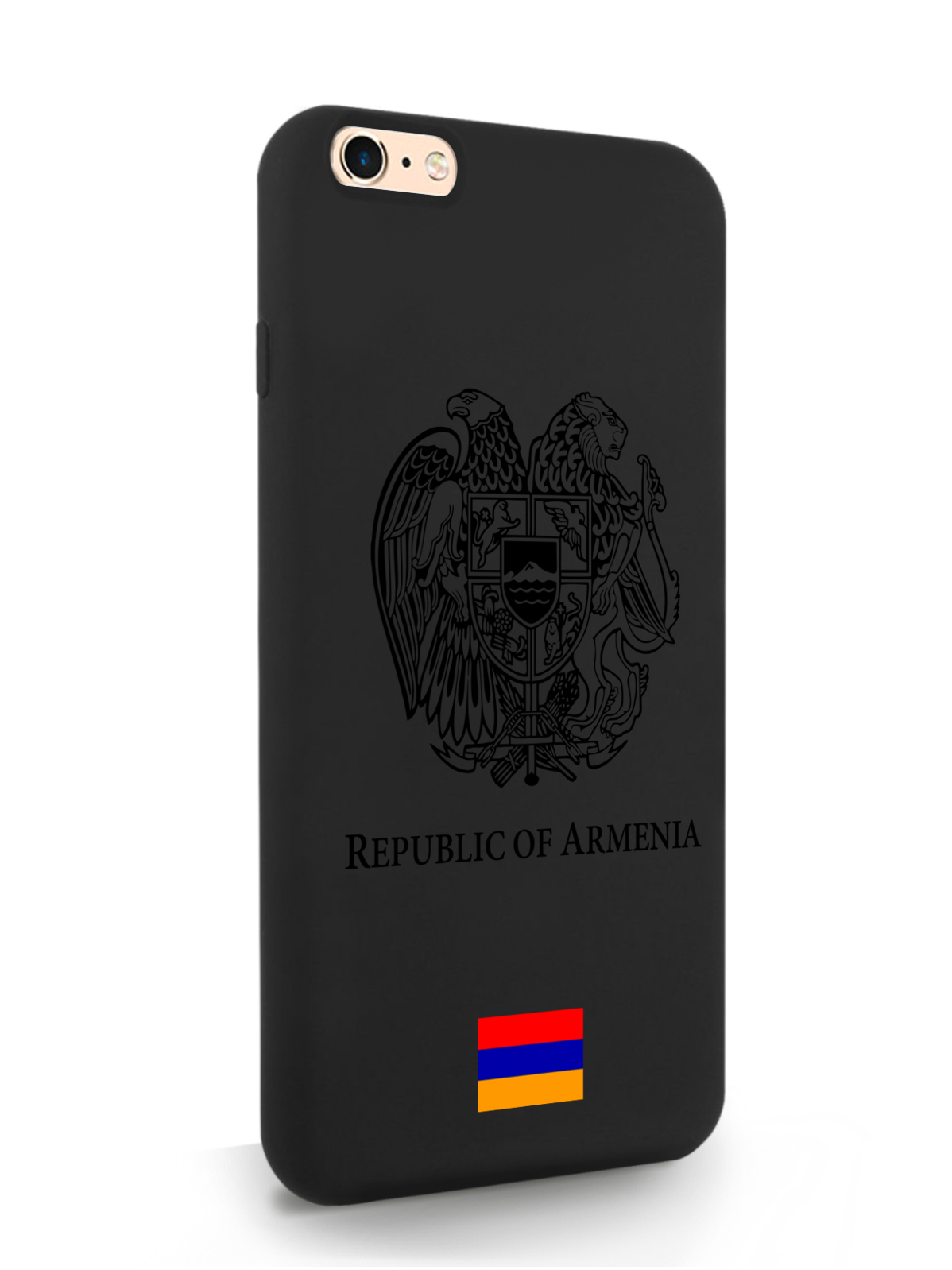 

Чехол SignumCase для iPhone 6/6s Plus, черный лаковый Герб Армении, черный