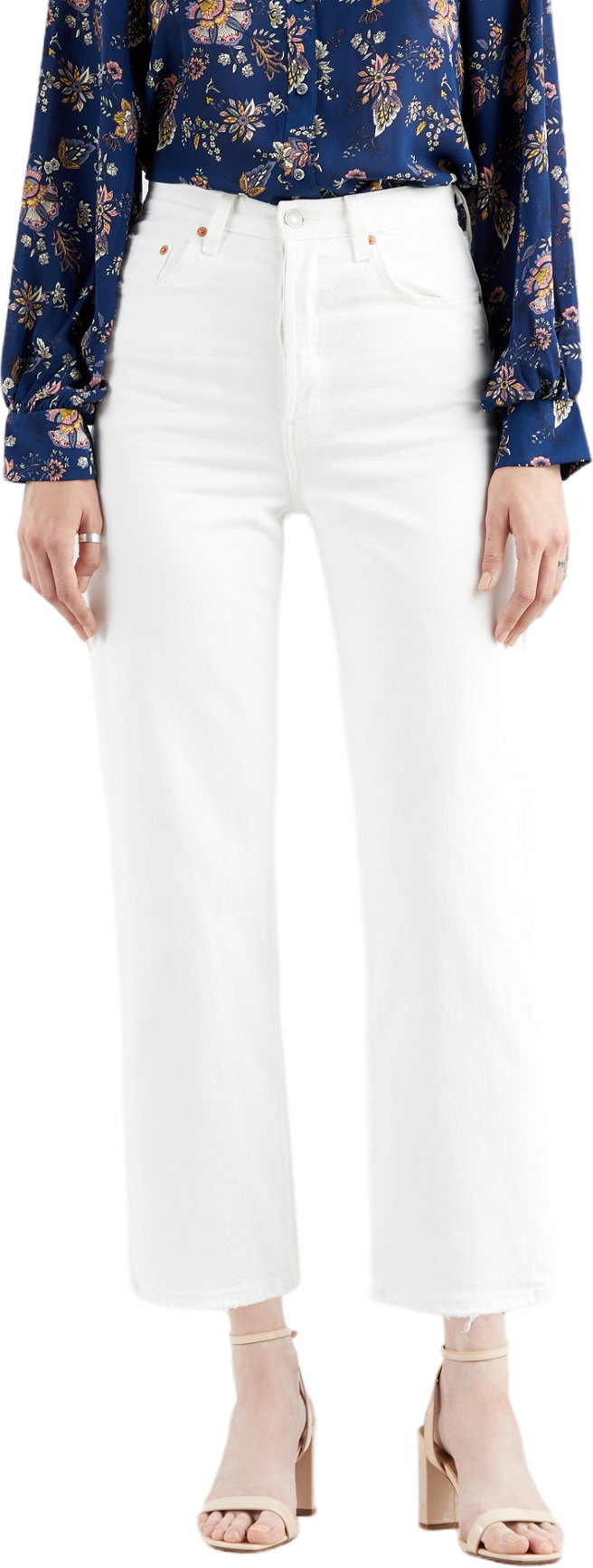 

Джинсы женские LEVIS Women Ribcage Straight Ankle Jeans белые 30/27, Белый, Women Ribcage Straight Ankle Jeans