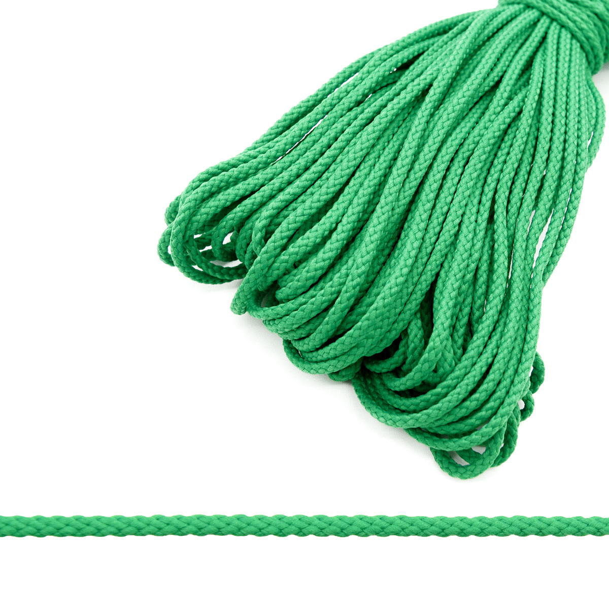 

Шнур отделочный плетеный Нудольская фабрика, С1048, 3мм*30м (св.зелёный)
