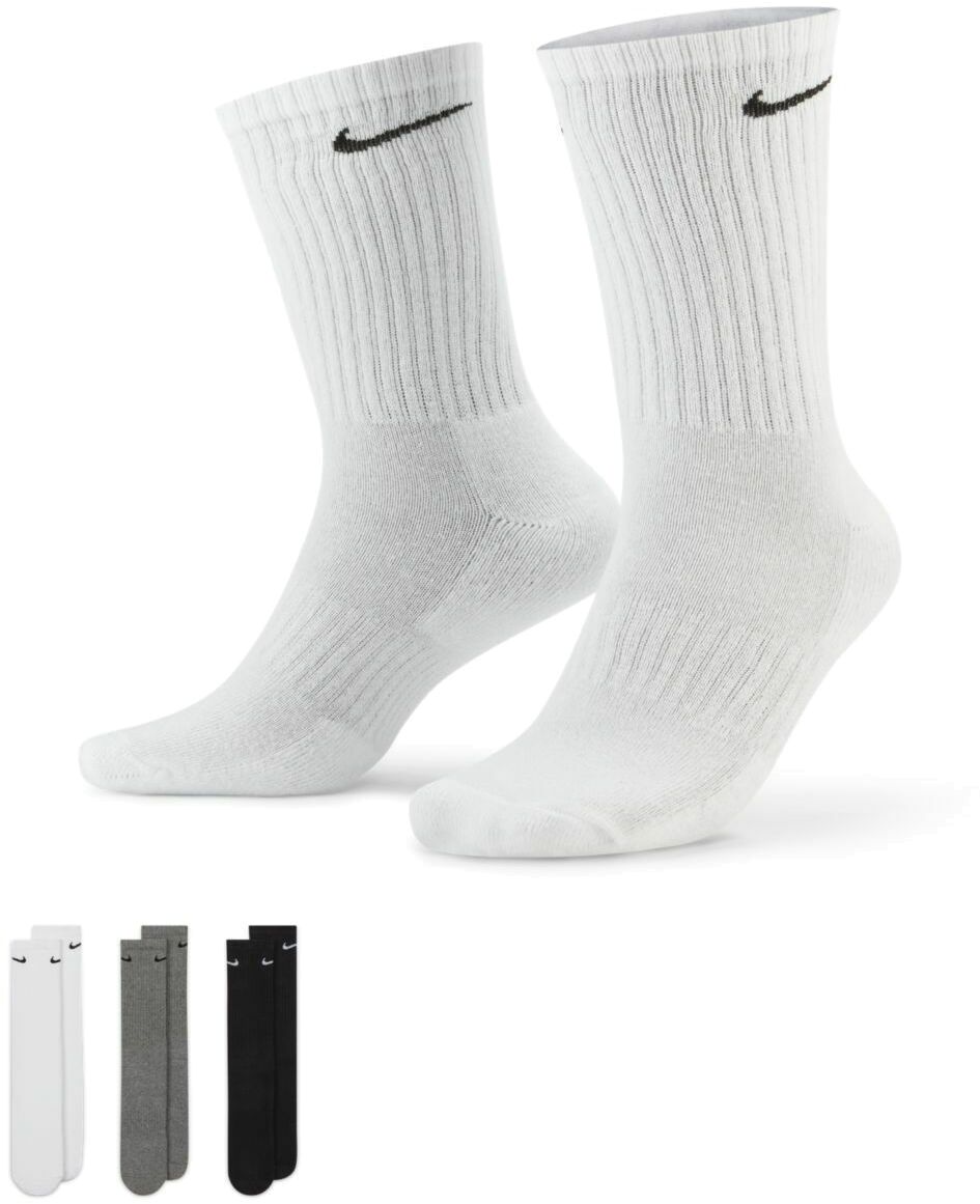 Комплект носков унисекс Nike Everyday Cushion Crew Socks 3P разноцветных XL