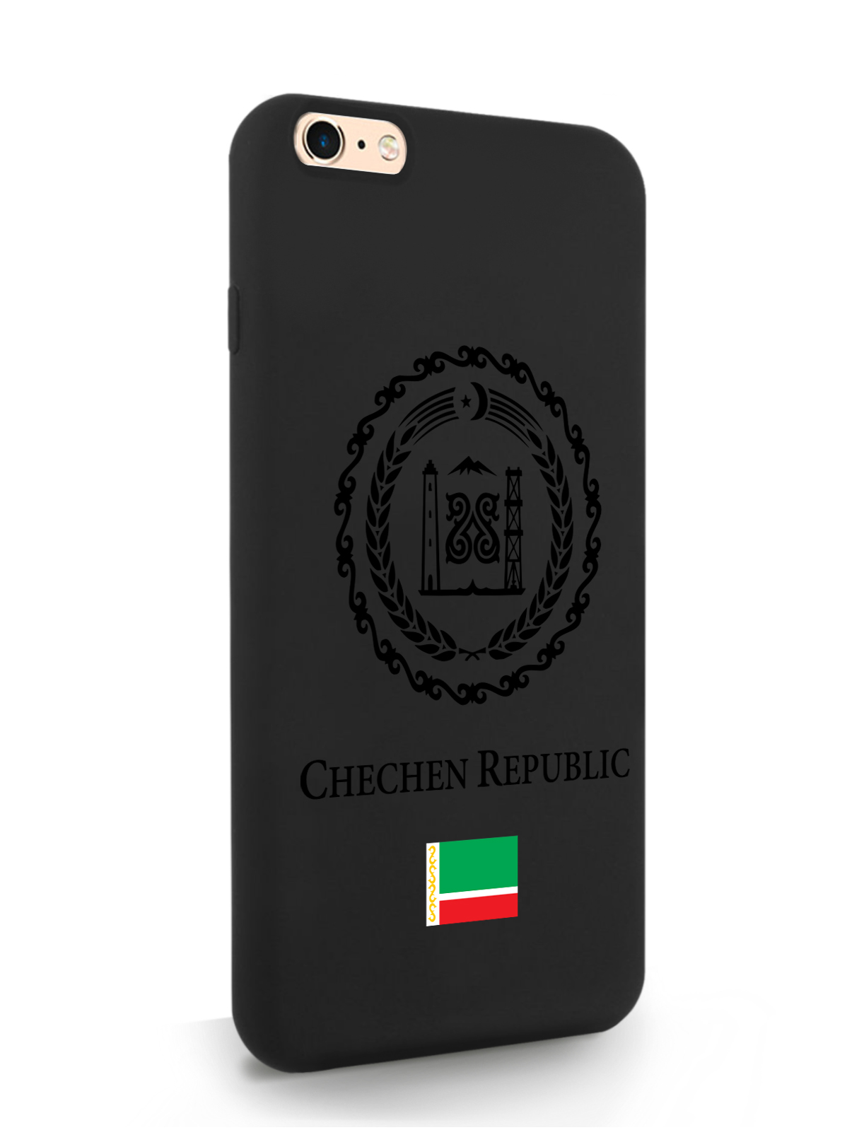 

Чехол SignumCase для iPhone 6/6s Plus, черный лаковый Герб Чечни, черный