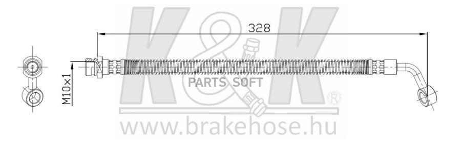 

Шланг Тормозной Hyundai H-1/Starex 2.5Tci 00.01- K&K Ft1471