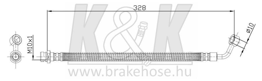 

Шланг Тормозной Hyundai H-1/Starex 2.5Tci 00.01- K&K Ft1472