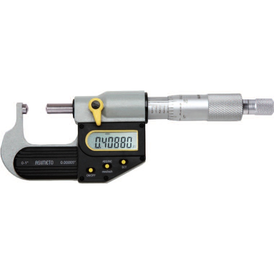 

Микрометр ASIMETO 147-01-0 трубный цифровой IP65 0,001 мм 0-25 мм тип J