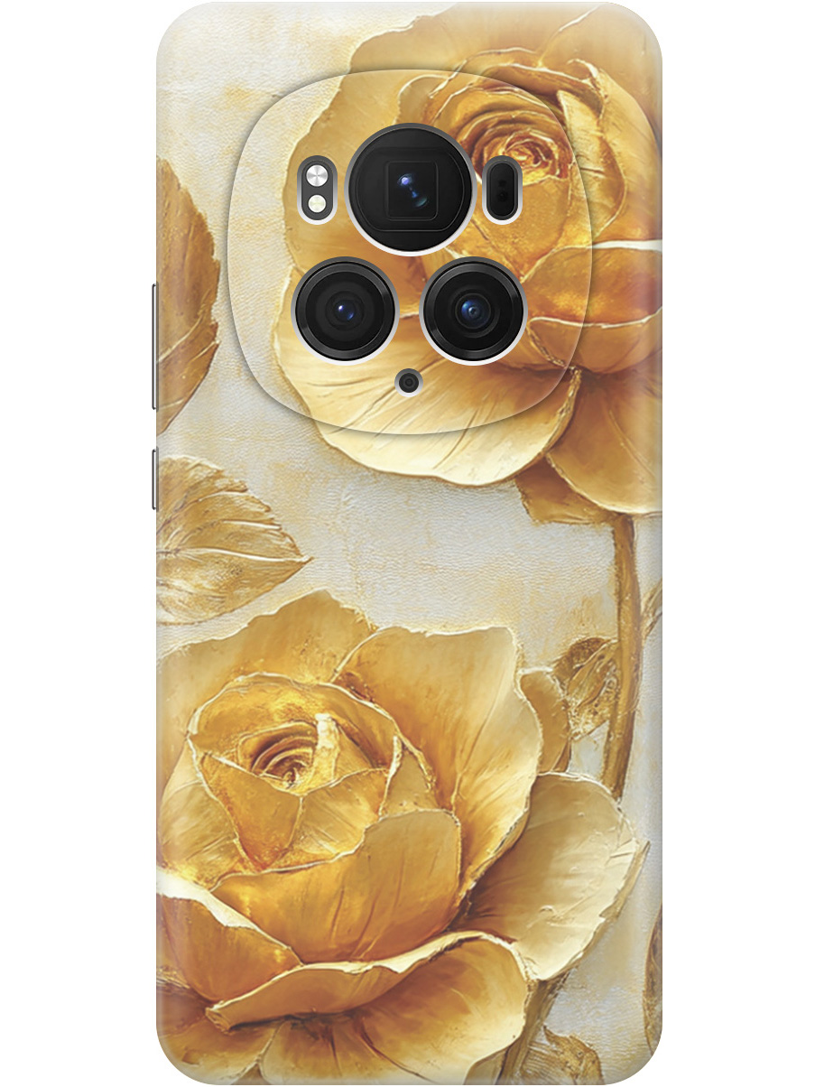 

Силиконовый чехол на Honor Magic6 Pro с принтом "Золотые розы", 782623423