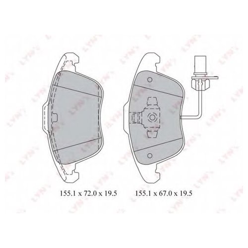 

Комплект передних тормозных колодок Lynx BD1220 для Audi A4, A4 allroad, A5