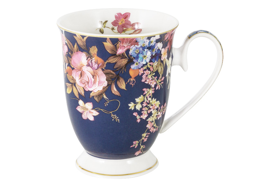 

Кружка Anna Lafarg Primavera Rosarium 0.325л синяя фарфор AL-1584-B-HSB-P4_