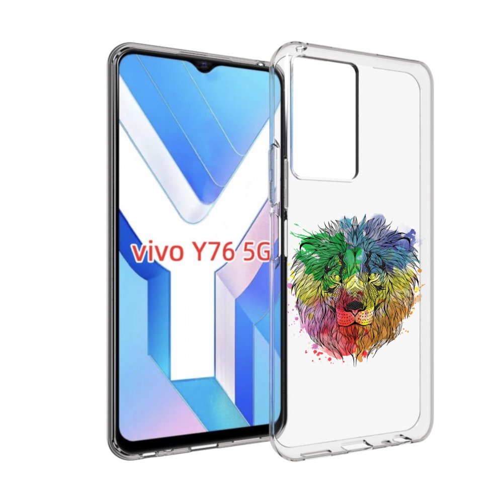 

Чехол MyPads разноцветный гордый лев для Vivo Y76 5G, Прозрачный, Tocco