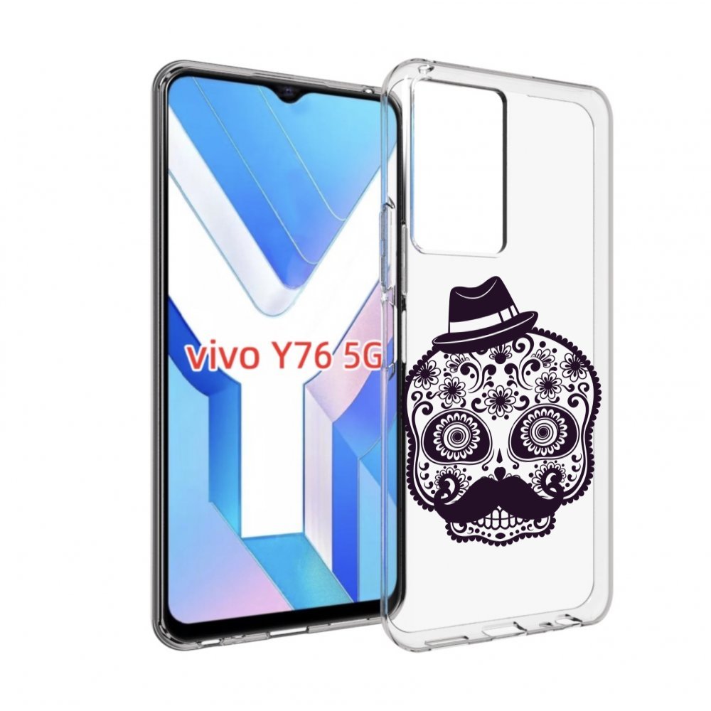 

Чехол MyPads разрисованный скелет для Vivo Y76 5G, Прозрачный, Tocco