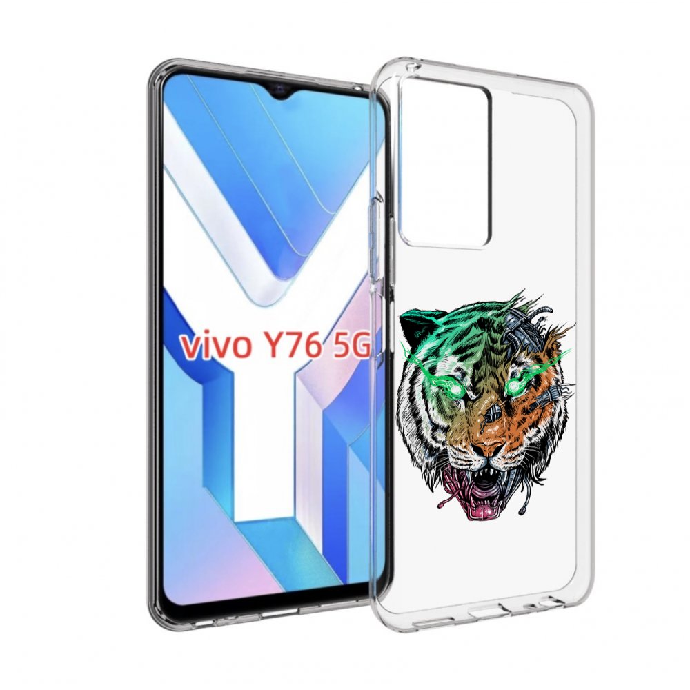 

Чехол MyPads робо-тигр для Vivo Y76 5G, Прозрачный, Tocco