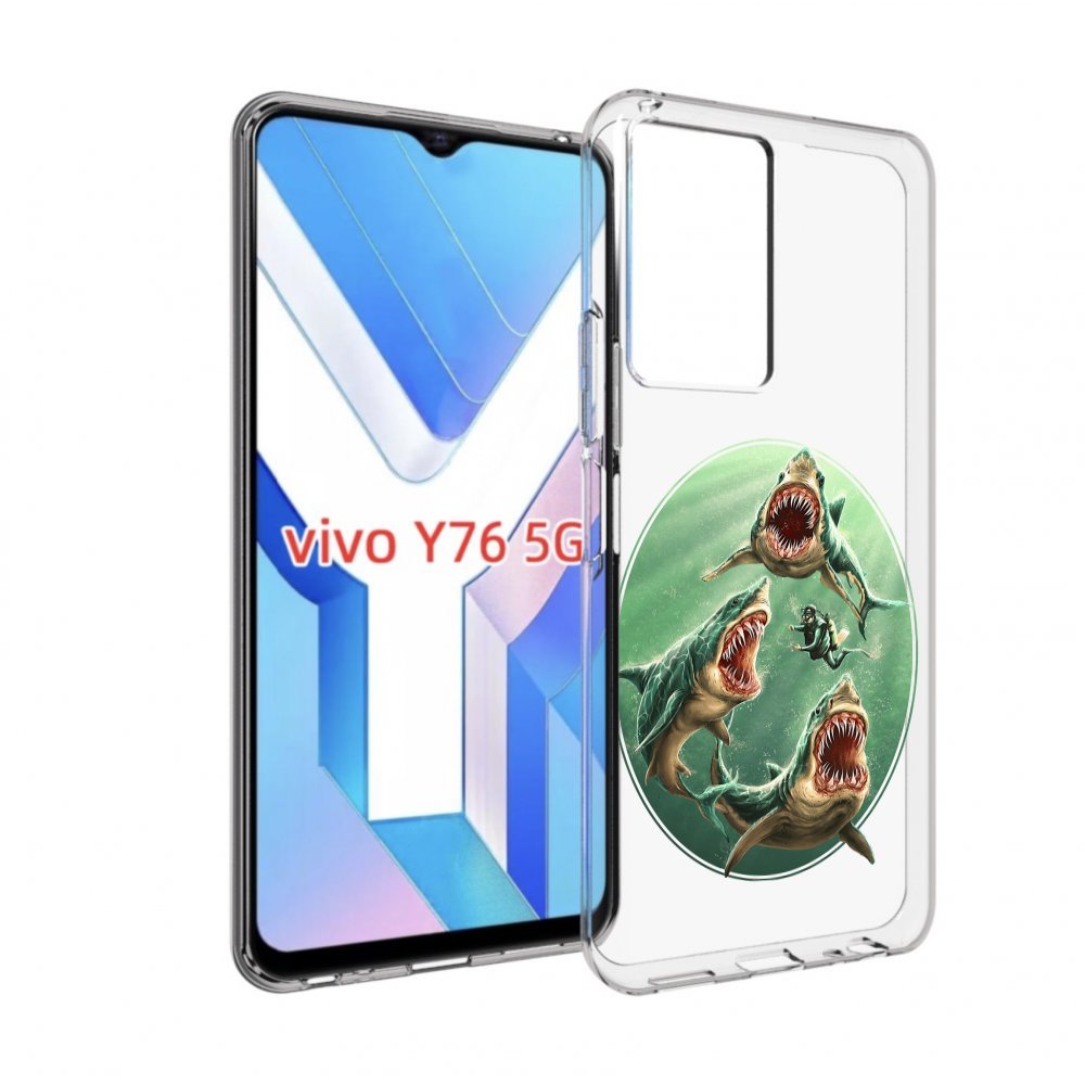 

Чехол MyPads синяя бездна для Vivo Y76 5G, Прозрачный, Tocco