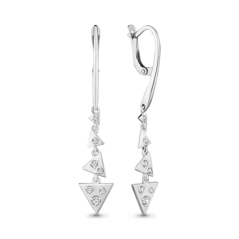 

Серьги из серебра с фианитом Aquamarine 46267А_925_р, 46267А_925_р