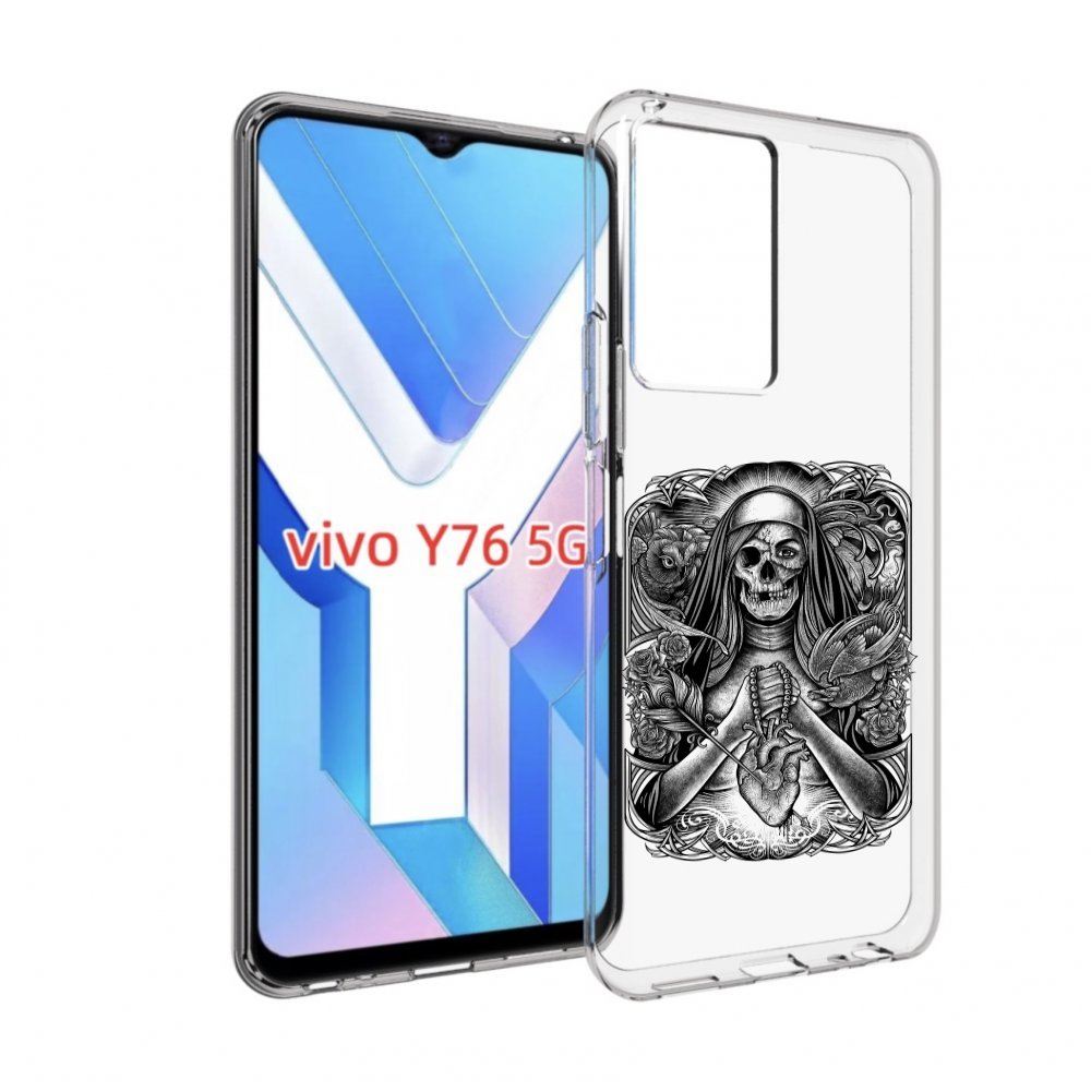 

Чехол MyPads скелет с сердцем для Vivo Y76 5G, Прозрачный, Tocco