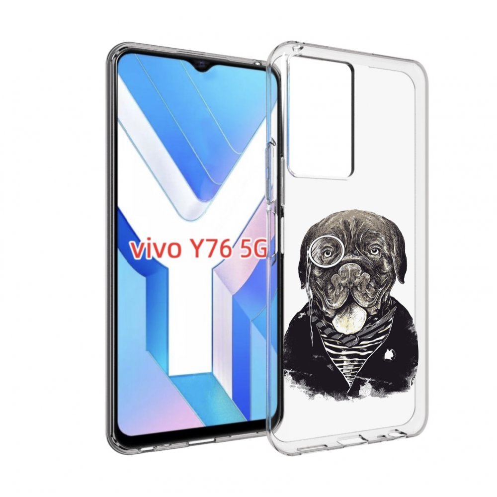 

Чехол MyPads солидный песик для Vivo Y76 5G, Прозрачный, Tocco