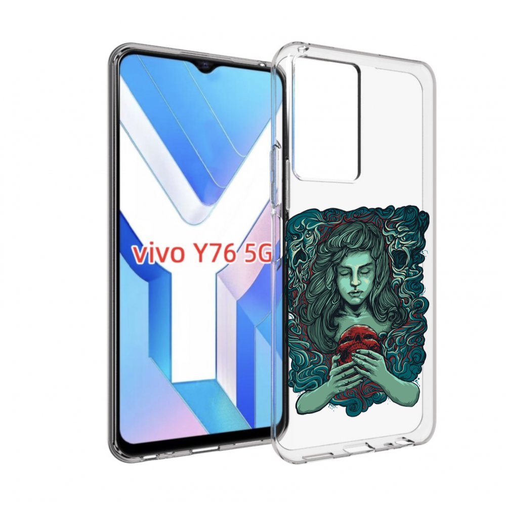 

Чехол MyPads спящая девушка для Vivo Y76 5G, Прозрачный, Tocco