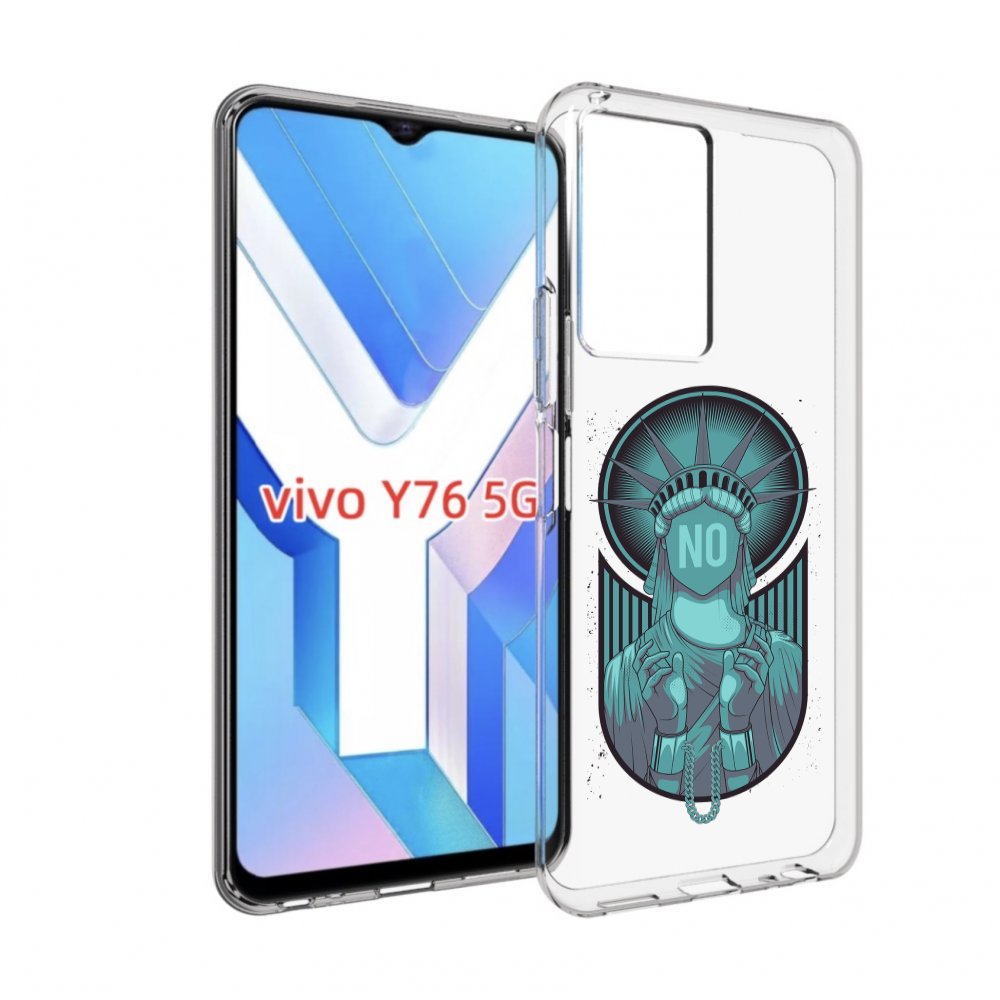 

Чехол MyPads статуя свободы зеленый для Vivo Y76 5G, Прозрачный, Tocco