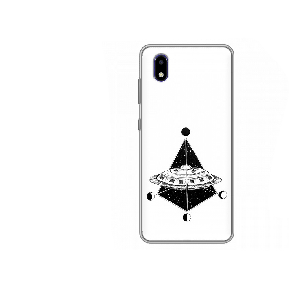 

Чехол MyPads Tocco для ZTE Blade A3 2020 черно белая летающая тарелка (PT226941.466.679), Прозрачный, Tocco