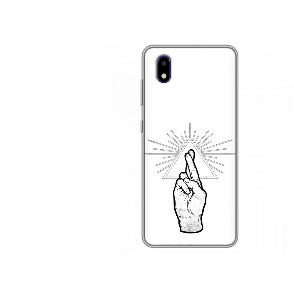 

Чехол MyPads Tocco для ZTE Blade A3 2020 черно белая рука (PT226941.466.681), Прозрачный, Tocco