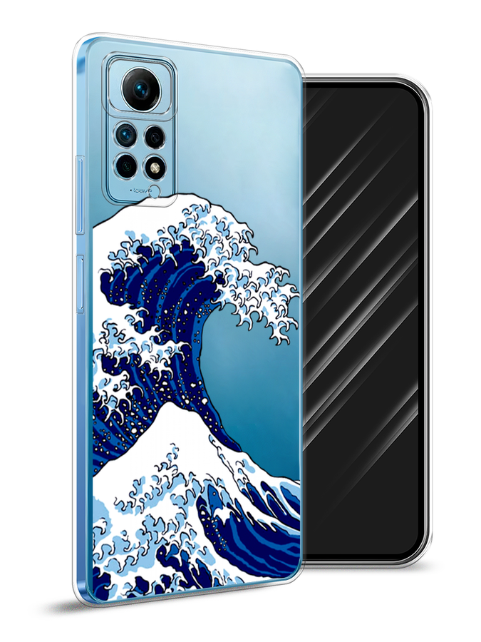 

Чехол Awog на Redmi Note 12 Pro 4G "Волна в Канагаве", Синий;белый, 319050-4